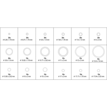 ZESTAW 270 ORINGÓW DO KLIMATYZACJI MATERIAŁ HNBR, ZIELON
