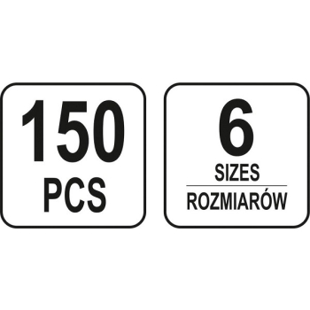 ZESTAW ZAWLECZEK SPRĘŻYSTCH MIX 150SZT