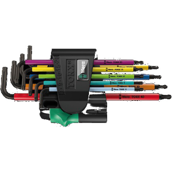 ZESTAW KLUCZY TRZPIENIOWYCH TORX MULTICOLOUR TX8-TX40