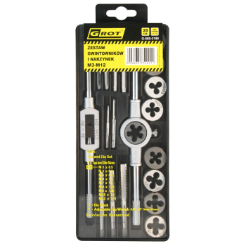 Zestaw narzynek i gwintowników Grot G-580-3190 M3-M12