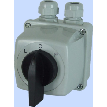 ŁĄCZNIK KRZYWKOWY L-0-P 3P 16A IP44 ŁUK E16-43 W OBUDOWIE