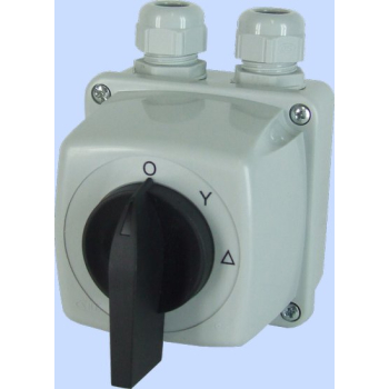 ŁĄCZNIK KRZYWKOWY 0-T-G IP44 ŁUK E25-23 W OBUDOWIE