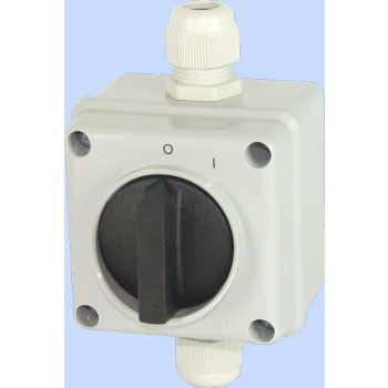 ŁĄCZNIK KRZYWKOWY 0-1 3P 12A IP65 ŁUK E12-13 W OBUDOWIE