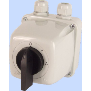 ŁĄCZNIK KRZYWKOWY 0-Y-G 3P IP44 ŁUK E40-23 W OBUDOWIE