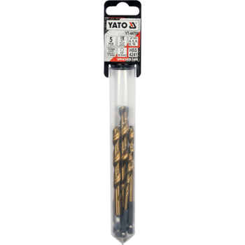 WIERTŁA DO MET 5SZT 4-10MM HEX TYTANOWA POWŁOKA