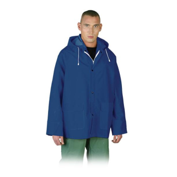 KURTKA PRZECIWDESZCZOWA Z KAPTUREM GRANATOWA KPDG M