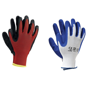 RĘKAWICE POLIESTROWE POWLEKANE RTELA CZERWONE 8, PP003