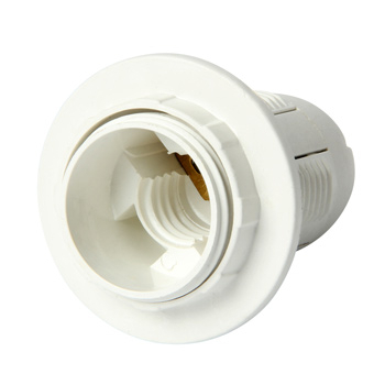 OPRAWKA PLASTIKOWA Z PIERŚCIENIEM E14 BIAŁA