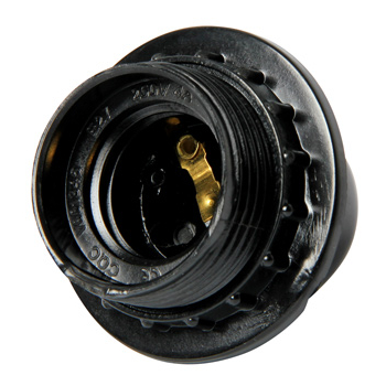 OPRAWKA BAKELITOWA Z PIERŚCIENIEM E27 CZARNA