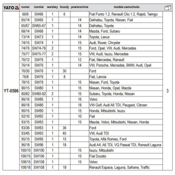 KLUCZE NASADOWE DO OLEJU 30 CZĘŚCI