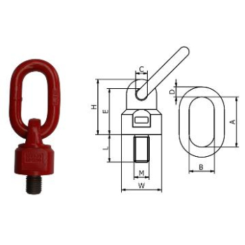 ŚRUBA Z UCHEM OBROTOWO UCHYLNYM WSI M30*35MM 5.3T