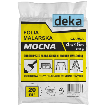 FOLIA MALARSKA MOCNA CZARNA 4*5M 300G