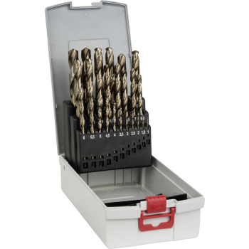 KOMPLET WIERTEŁ DO METALU HSS-CO ZESTAW 25 SZT