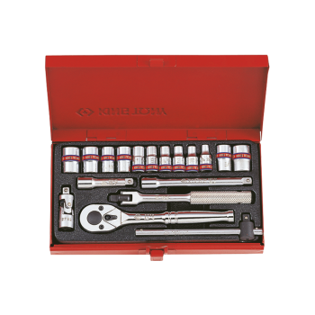 ZESTAW NASADEK 1/4'' KRÓTKIE 18 CZĘŚCI 4-12MM