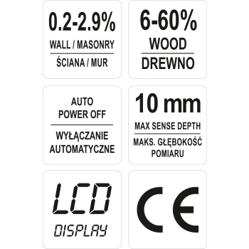 WILGOTNOŚCIOMIERZ DO DREWNA I MATERIAŁÓW BUDOWLANYCH
