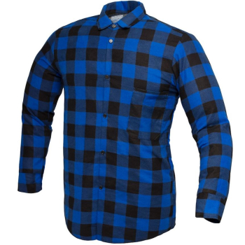 KOSZULA FLANELOWA NIEBIESKA, POLSKA ROZMIAR S