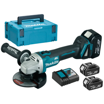 SZLIFIERKA KĄTOWA AKUMULATOROWA 125MM 18V 3*5.0AH LI-LO