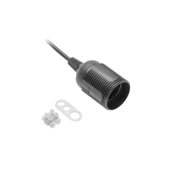 OPRAWKA E27 Z PRZEWODEM I KOSTKĄ 240V 60W, 2X0,75MM2 CZARNA
