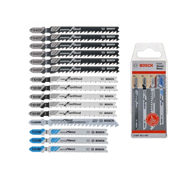 Zestaw brzeszczotów T do wyrzynarek do drewna i metalu 15szt. Bosch 2607011437
