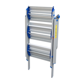 SCHODKI SKŁADANE, Z PORĘCZĄ 93CM 4 STOPNIE