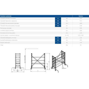 RUSZTOWANIE, MODEL RJ-220