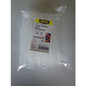 TULEJA SIATKOWA PLASTIKOWA DO ŻYWIC 16*130MM 20SZT