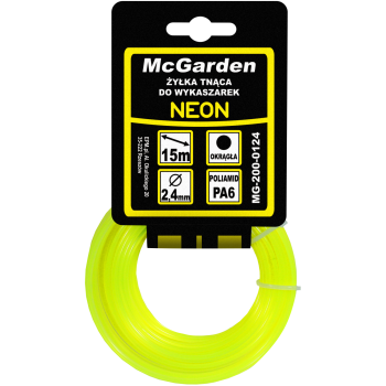 ŻYŁKA DO WYKASZARKI OKRĄGŁA NEON 2,4MM 15M