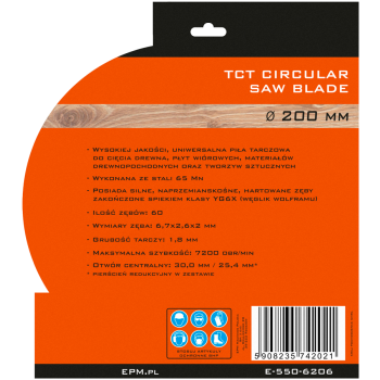 PIŁA SPIEKOWA 200MM 60 ZĘBÓW