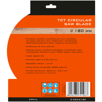 PIŁA SPIEKOWA 180MM 24 ZĘBÓW