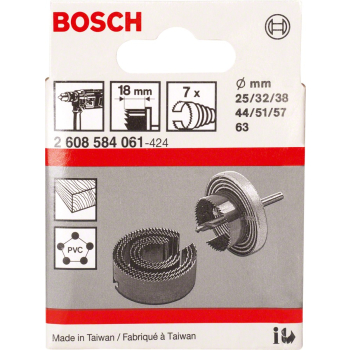 ZESTAW PIŁ OTWORNIC 7CZ 25-63/18MM