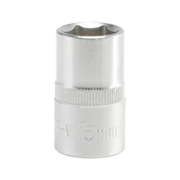 NASADKA KRÓTKA 6-KĄTNA CHROMOWANA 1/2'' 15MM