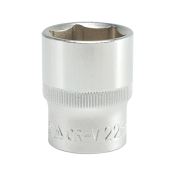 NASADKA KRÓTKA 6-KĄTNA CHROMOWANA 1/2'' 22MM