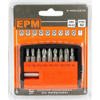Zestaw bitów z uchwytem 10elem. EPM E-400-0370