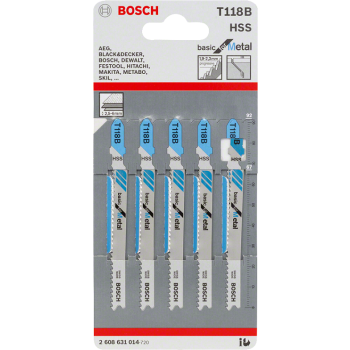 Brzeszczot do wyrzynarki do metalu T118B 5szt. Bosch 2608631014