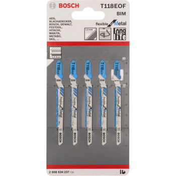 Brzeszczot do wyrzynarki T118EOF 5szt. Bosch 2608634237