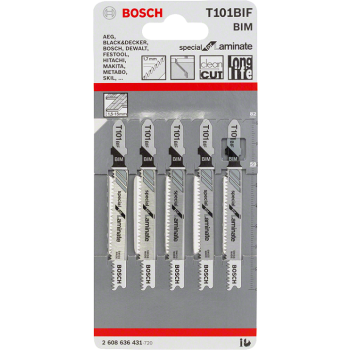 Brzeszczot do wyrzynarki do laminatu T101BIF 5szt. Bosch 2608636431