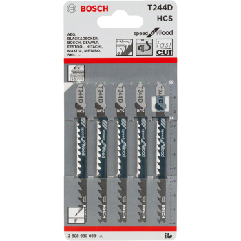 Brzeszczot do wyrzynarki do drewna T244D 5szt. Bosch 2608630058