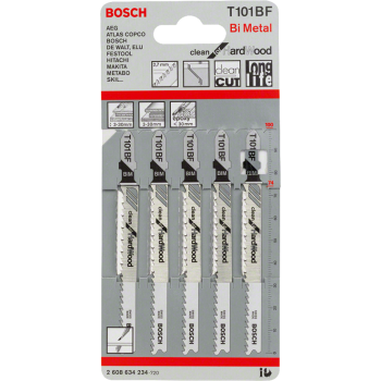 Brzeszczot do wyrzynarki do drewna T101BF 5szt. Bosch 2608634234