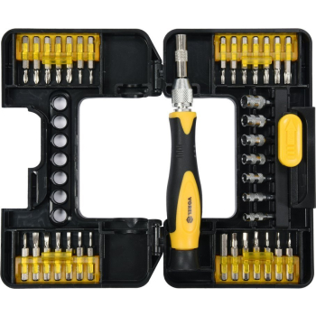 ZESTAW KOŃCÓWEK ŚRUBOKRĘTOWYCH 37SZT. Z UCHWYTEM