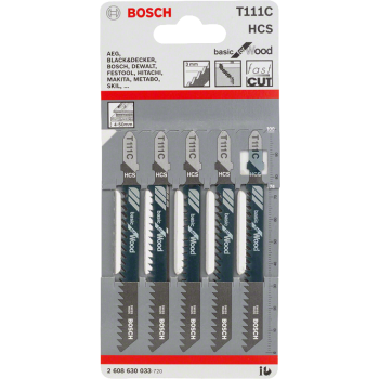Brzeszczot do wyrzynarki do drewna T111C 5szt. Bosch 2608630033