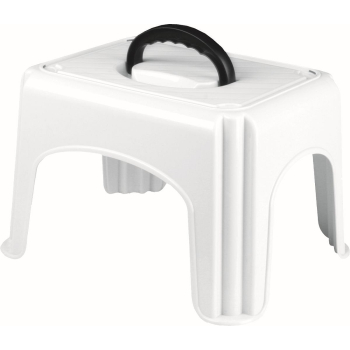 TABORET, PODEST Z RĄCZKĄ, BIAŁY 150KG