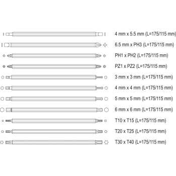 WKRĘTAK Z WYMIENNYMI KOŃ. 22W1