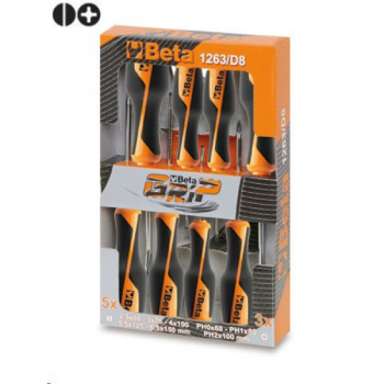 ZESTAW WKRĘTAKÓW PŁASKICH I KRZYŻOWYCH BETAGRIP 8SZT