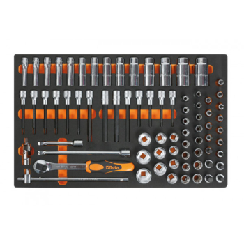 ZESTAW NARZĘDZI 75SZT W MIĘKKIM WKŁ.PROFILOWANYM