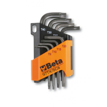 KOMPLET 8 KLUCZY TRZPIENIOWYCH KĄTOWYCH