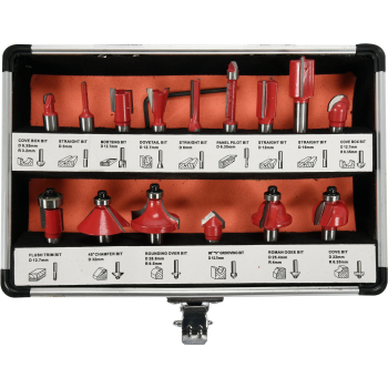 ZESTAW FREZÓW WIDIOWYCH DO DREWNA 15 CZĘŚCI