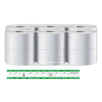 PAPIER/RĘCZNIK 100% CELULOZA, 100M/9CM OP. 12SZT