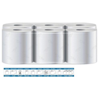 RĘCZNIK PAPIEROWY MAXI, 100% CELULOZA, 100M/19CM OP. 6SZT