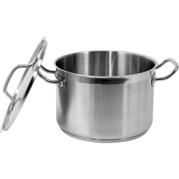 GARNEK ŚREDNI Z POKRYWKĄ ZE STALI NIERDZEWNEJ 24X16 CM, 7,2L