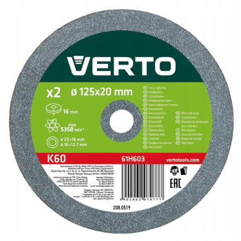 ŚCIERNICA CERAMICZNA KPL. 2 SZTUKI 125*20*16MM